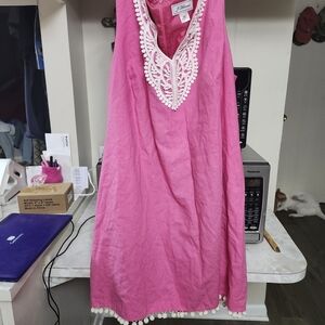 J Howard Pink Lace Accent Dress
